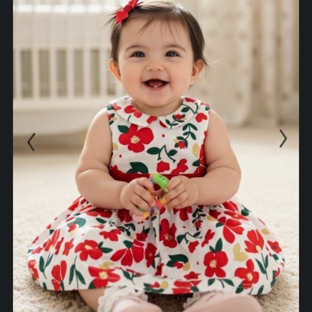 Carter's Carter's Floral Sateen Holiday Dress Size 6 months